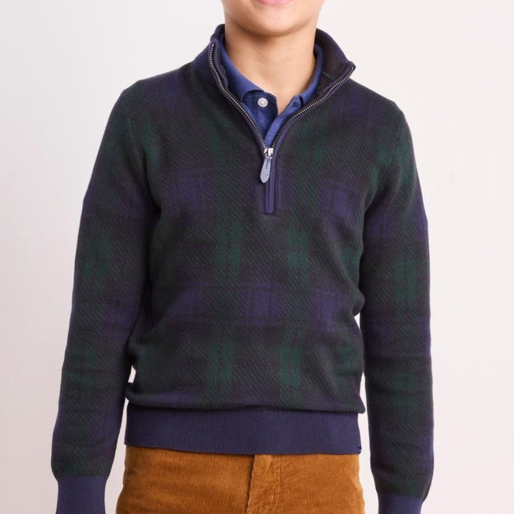 BACK TO SCHOOL $75 Vineyard Vines Kids Wool/Cotton 1/4 Zip Pullover X-Large